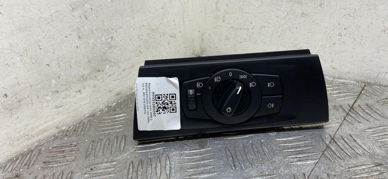 переключатель света BMW 3 серия E90/E91/E92/E93 2007, 3.0 л., M57 D30 (306D3), дизель, АКПП, серебро, седан, задний привод, правый руль, 61316932792, 6932792 - фото №1