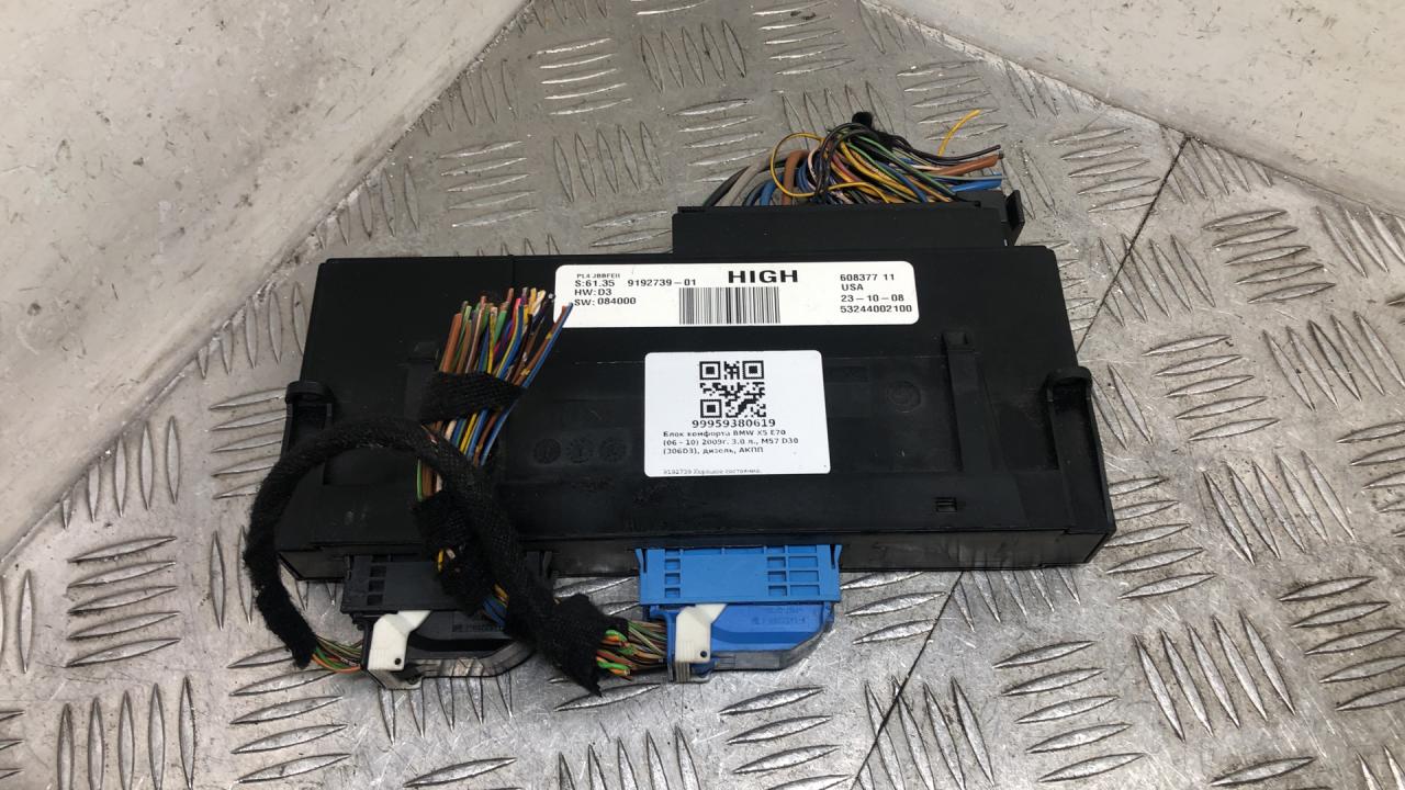блок комфорта BMW X5 E70 2009, 3.0 л., M57 D30 (306D3), дизель, АКПП, spacegrau metallic (a52), внедорожник 5 дв., полный привод, правый руль, 61359192739, 9192739 - фото №1