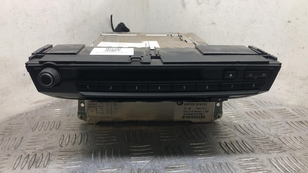 магнитола BMW X5 E70 2009, 3.0 л., M57 D30 (306D3), дизель, АКПП, spacegrau metallic (a52), внедорожник 5 дв., полный привод, правый руль, 65839191568, 9191568 - фото №1