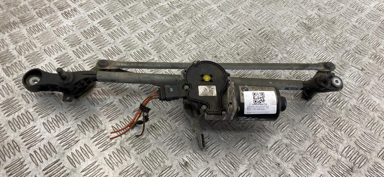 механизм стеклоочистителя (трапеция дворников) BMW 3 серия F30/F31/F34 2013, 2.0 л., N47 D20 C, дизель, МКПП, black sapphire metallic (475), седан, задний привод, правый руль, 61617260489, 7260489, 7267504 - фото №1