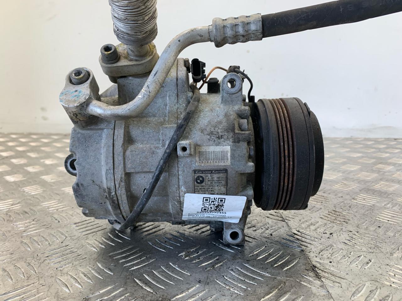 компрессор кондиционера BMW X5 E70 2008, 3.0 л., M57 D30 (306D3), дизель, 9121762, 64509121762 - фото №1