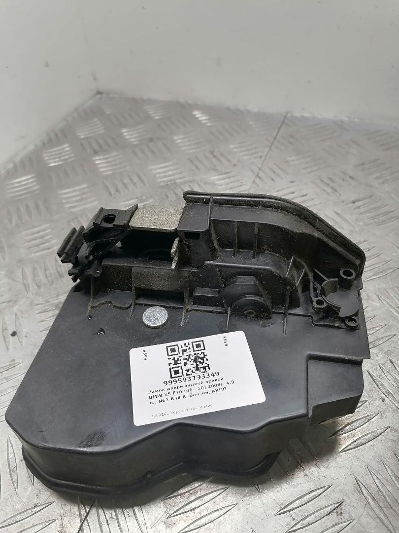 замок двери задней правой BMW X5 E70 2008, 4.8 л., N62 B48 B, бензин, АКПП, черный schwarz 2 (668), внедорожник 5 дв., 7202148 - фото №1