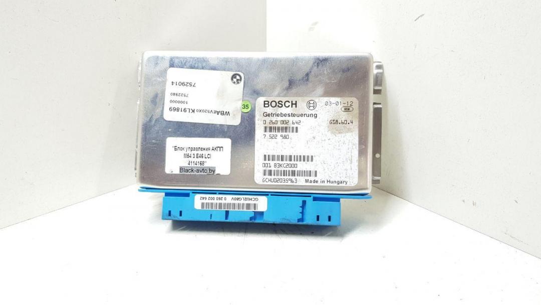 блок управления АКПП BMW 3 серия E46 2003, 3.0 л., бензин, серебро, седан, 0260002642, 7522980 - фото №1