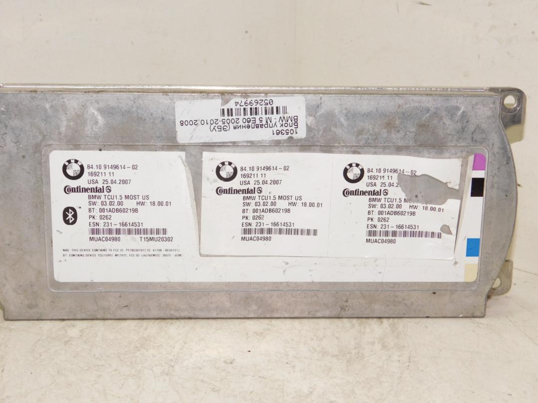 блок Bluetooth BMW M5 E60/E61 E60 2008, 5.0 л., S85 B50 A, бензин, седан, 9149614, 84109149614 - фото №1