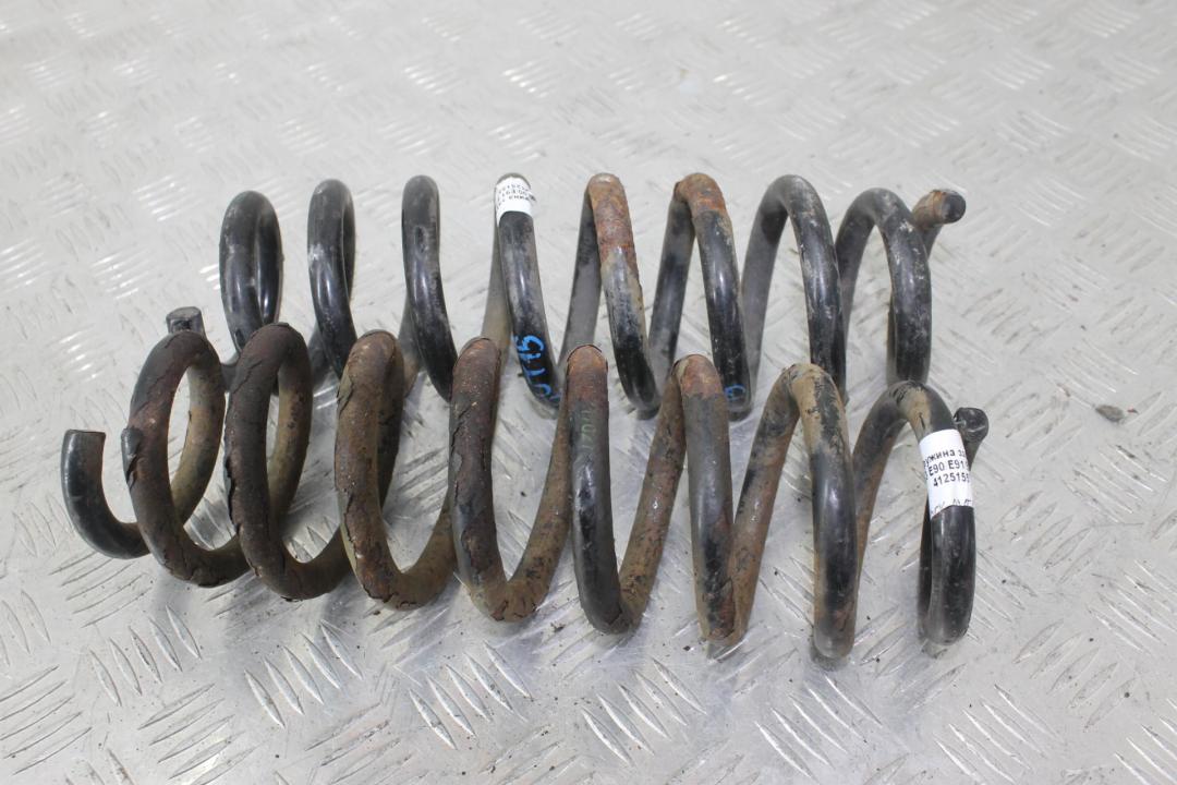 пружина задняя BMW 3 серия E90/E91/E92/E93 2007, 2.0 л., дизель, серебро, купе - фото №1