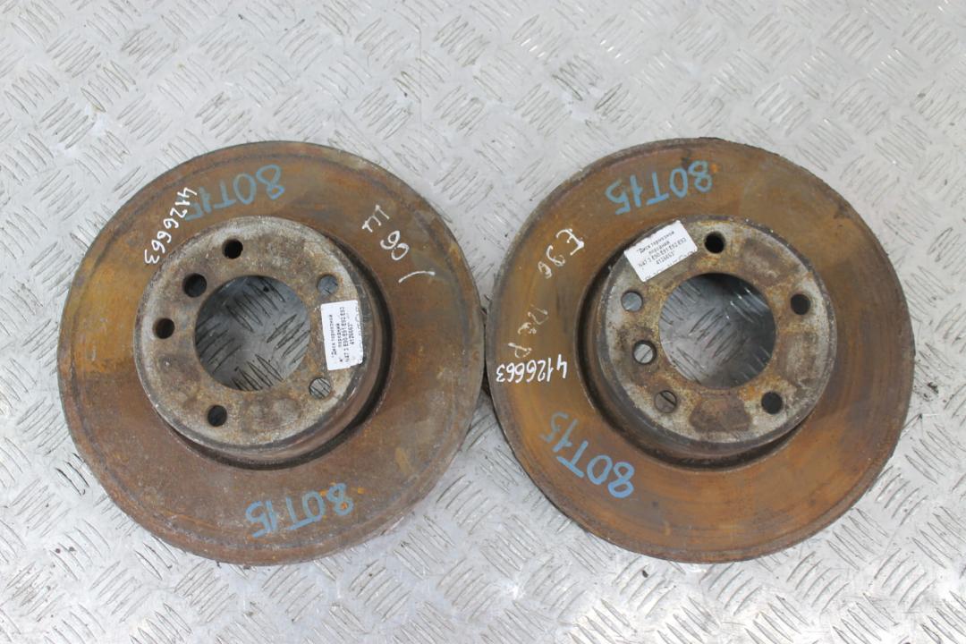 диск тормозной передний BMW 3 серия E90/E91/E92/E93 2007, 2.0 л., дизель, серебро, купе - фото №1