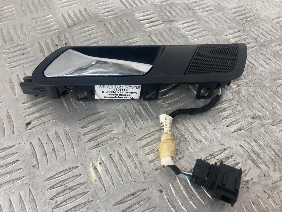 ручка внутренняя задняя левая Volkswagen Passat B6 2008, серебро, универсал, 3C4839113 - фото №1