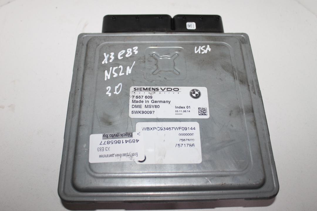 блок управления двигателем BMW X3 E83 2006, 3.0 л., бензин, внедорожник 5 дв., 7567609 - фото №1