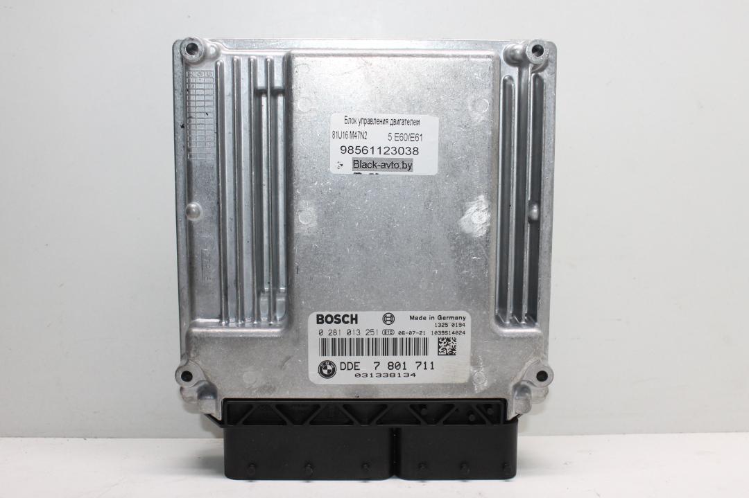 блок управления двигателем BMW 5 серия E60/E61 2006, 2.0 л., дизель, черный, универсал, 13250194 - фото №1