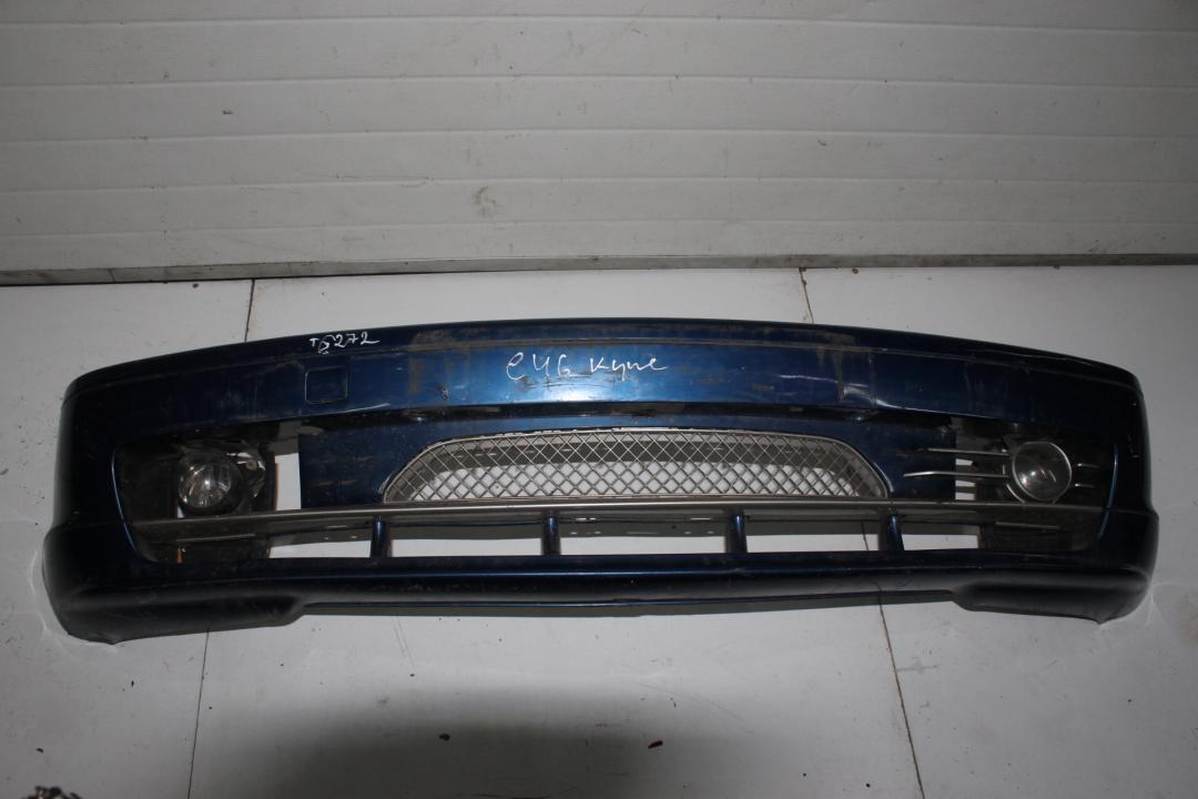 бампер передний BMW 3 серия E46 2001, синий, купе, 8195292 - фото №1