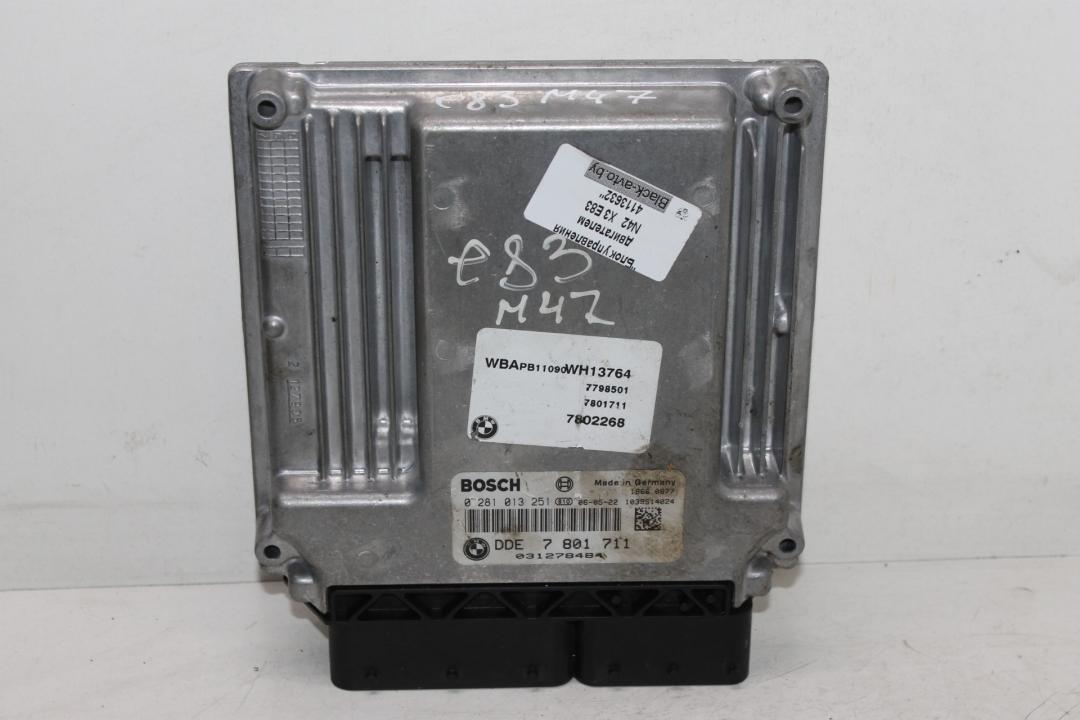 блок управления двигателем BMW X3 E83 2006, 2.0 л., дизель, внедорожник 5 дв., 0281013251, 7801711 - фото №1