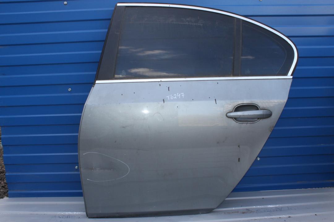 дверь задняя левая BMW 5 серия E60/E61 2005, серый, седан - фото №1