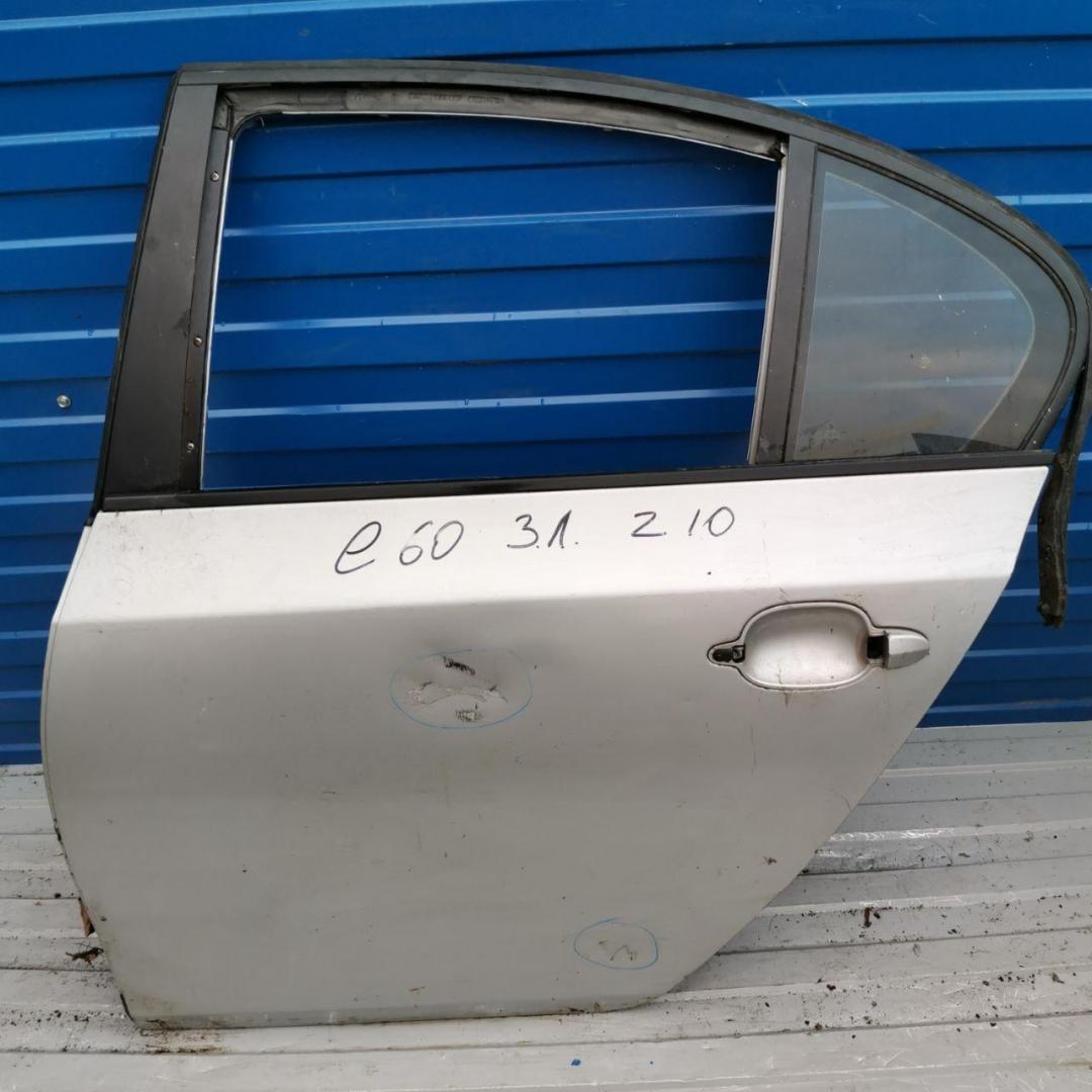 дверь задняя левая BMW 5 серия E60/E61 2005, серебро, седан - фото №1