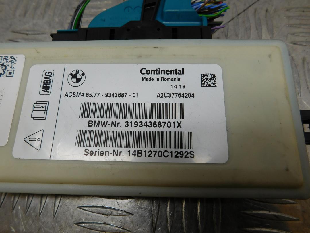 блок AirBag BMW X5 F15 2015, 3.0 л., N57 D30 A, дизель, АКПП, внедорожник 5 дв., правый руль, 65779343687, 9343687 - фото №1