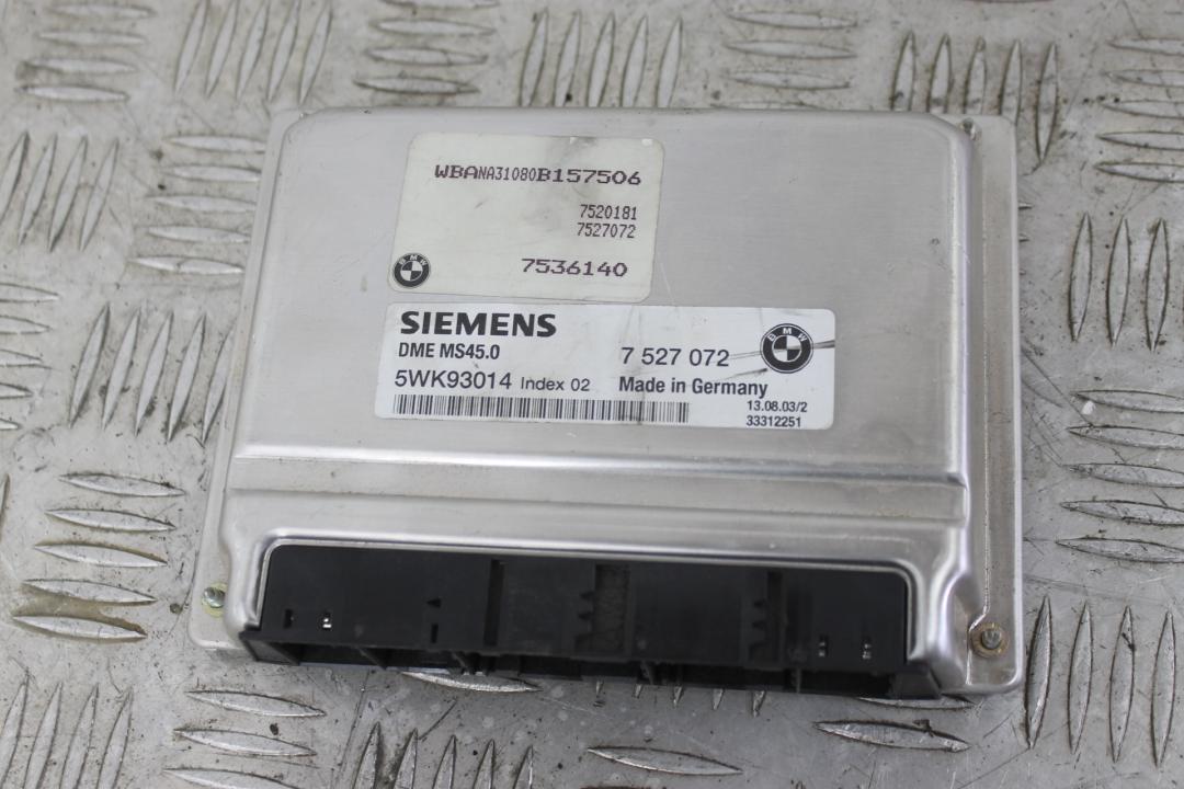 блок управления двигателем BMW 5 серия E60/E61 2004, 2.2 л., M54 B22 (226S1), бензин, АКПП, titansilber metallic (354), седан, 12147527072, 7527072 - фото №1