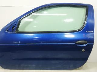 дверь передняя левая Renault Megane 1 поколение 1996, 1.6 л., i, K7M 703, бензин, МКПП, синий, купе, передний привод