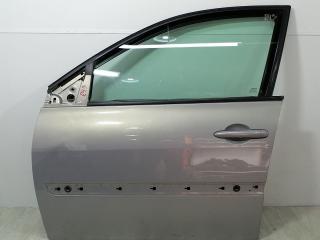 дверь передняя левая Renault Megane 2 поколение 2003, 1.4 л., i, K4J 730, бензин, МКПП, серебристый, хетчбэк 5 дв., передний привод, 7751473728