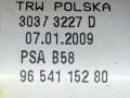подушка безопасности боковая (шторка) Citroen C4 Grand Picasso 1 поколение 2007, 1.6 л., HDi, 9HZ (DV6TED4), дизель, 5МКПП, минивэн, передний привод, 9654115280, 30373227D - фото №2