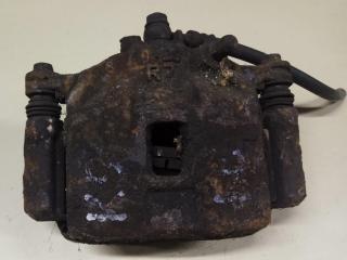 суппорт передний левый Honda Logo 1 поколение [рестайлинг] 1999, 1.3 л., i, D13B7, бензин, 5МКПП, красный, хетчбэк 3 дв., передний привод