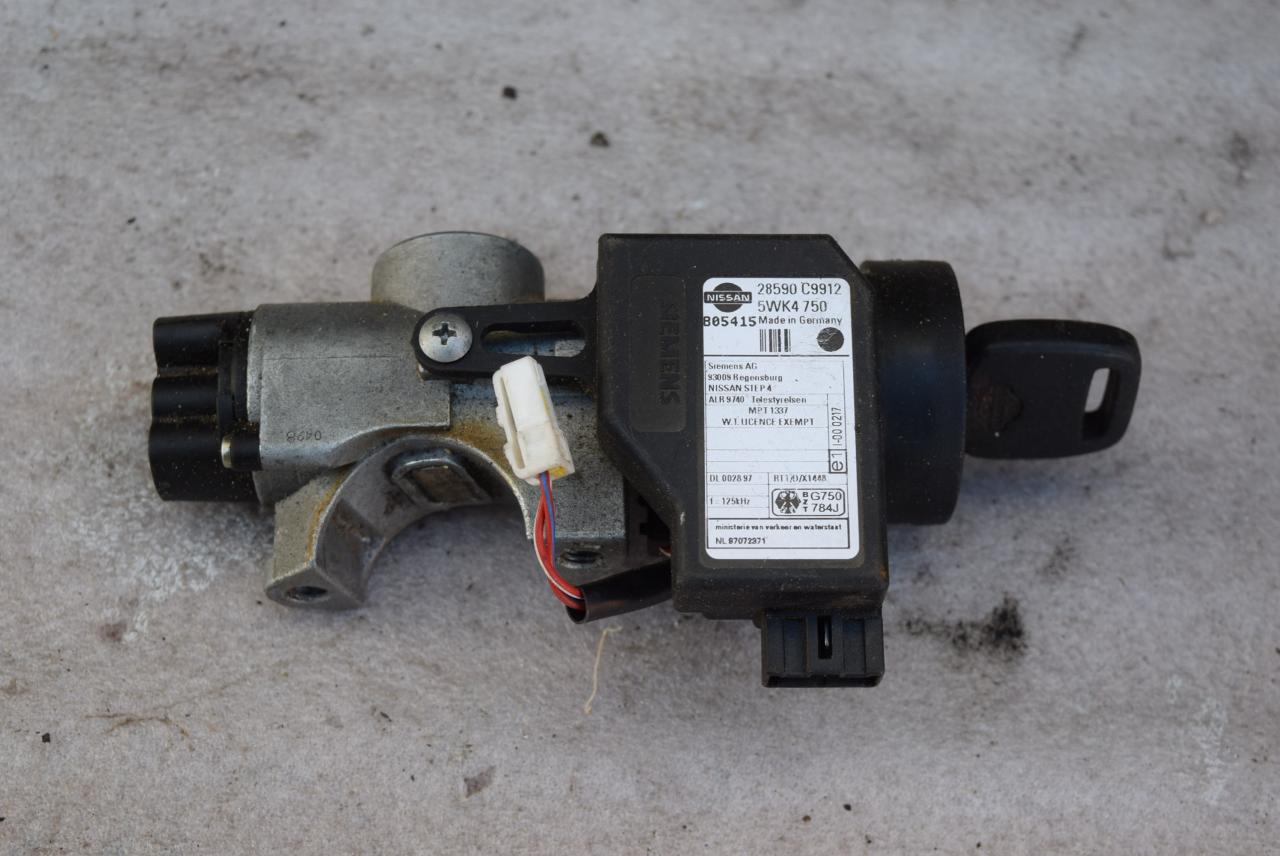 замок зажигания Nissan Primera P11 1997, 1.8 л., бензин, 28590C9912, 5WK4750 - фото №1
