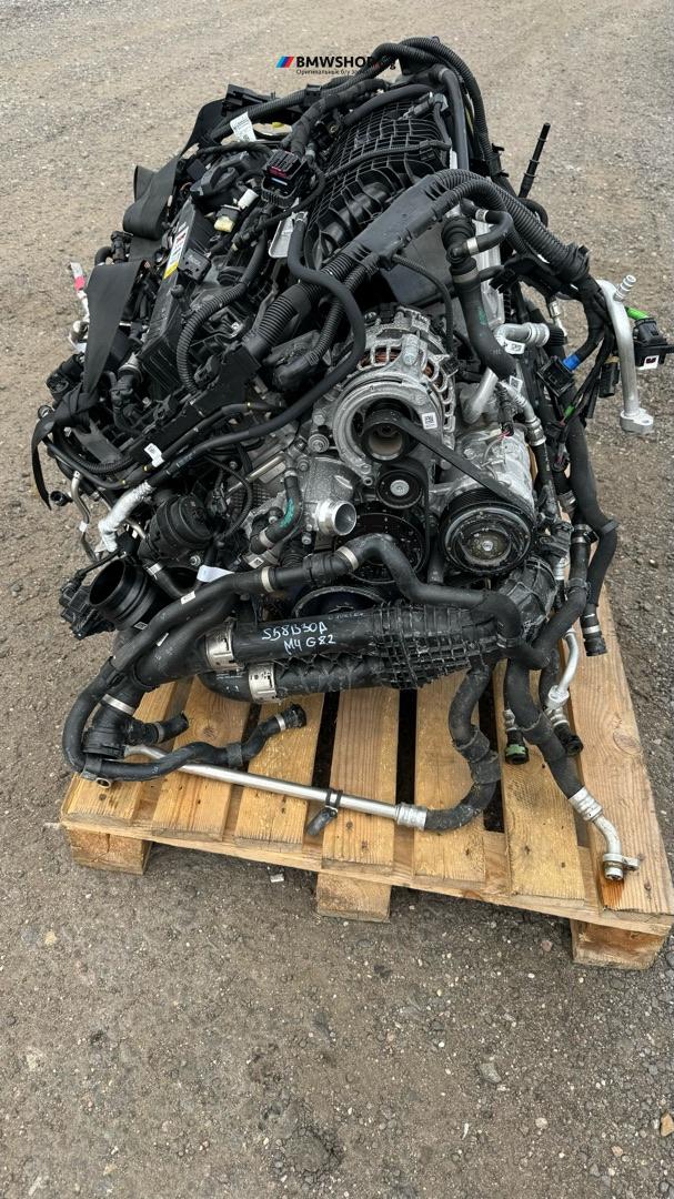 двигатель BMW M4 G82/G83 G82 2022, 3.0 л., S58B30A, бензин, АКПП, c17 brands-hatch-grey metallic, купе, задний привод, 11005A16BE3, 5A16BE3 - фото №1