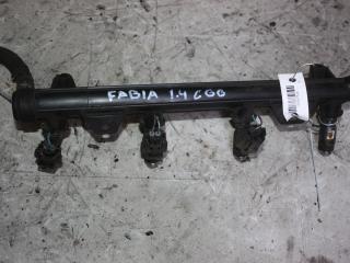 топливная рампа Skoda Fabia 2 поколение [рестайлинг] 2010, 1.4 л., бензин