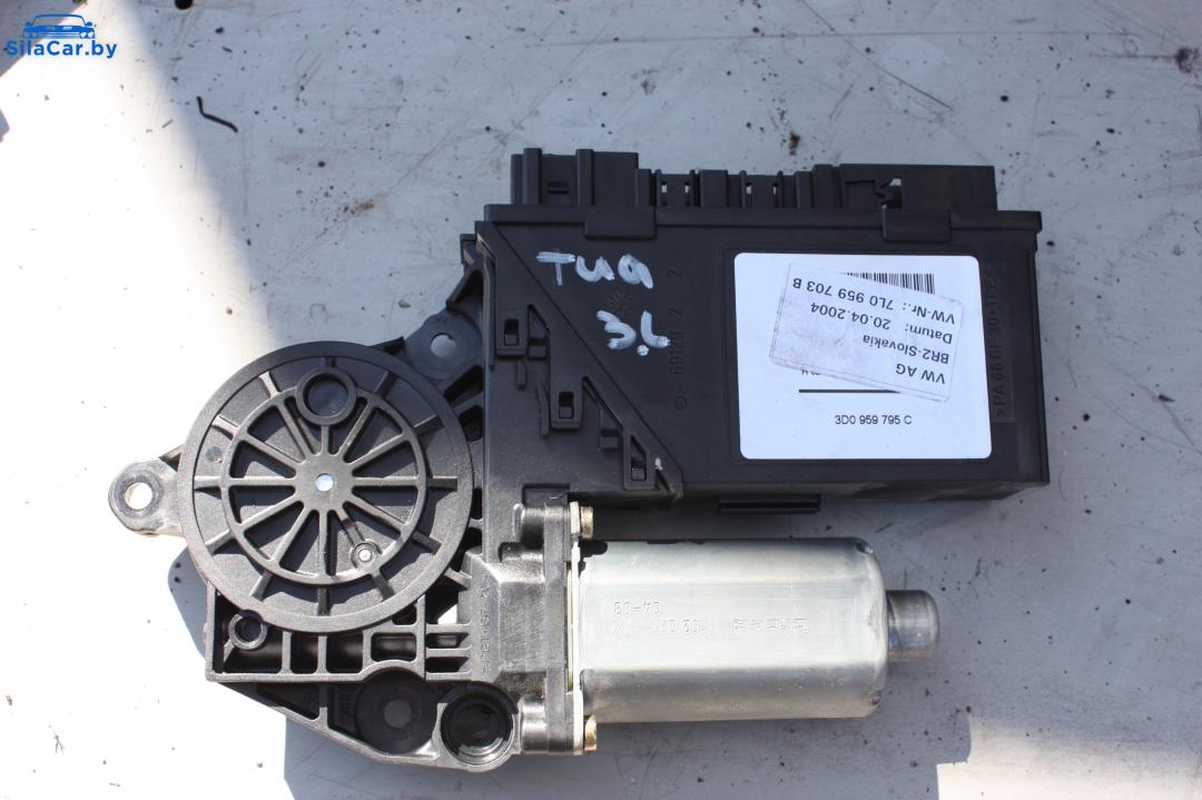 моторчик стеклоподъемника задний левый Volkswagen Touareg 1 поколение 2004 - фото №1