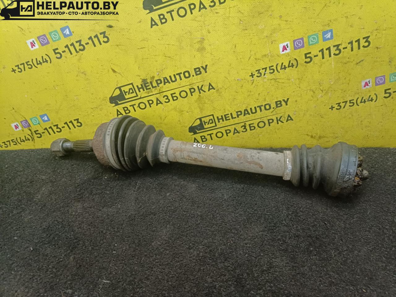 полуось передняя левая (приводной вал, ШРУС) Peugeot 206 1 поколение 2000, 1.6 л., i, бензин, 5МКПП, хетчбэк 5 дв., передний привод, NFZ - фото №1