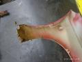 крыло переднее левое Toyota Carina E 1 поколение T190 1996, 1.6 л., 4A-FE, бензин, МКПП, красный, универсал - фото №5