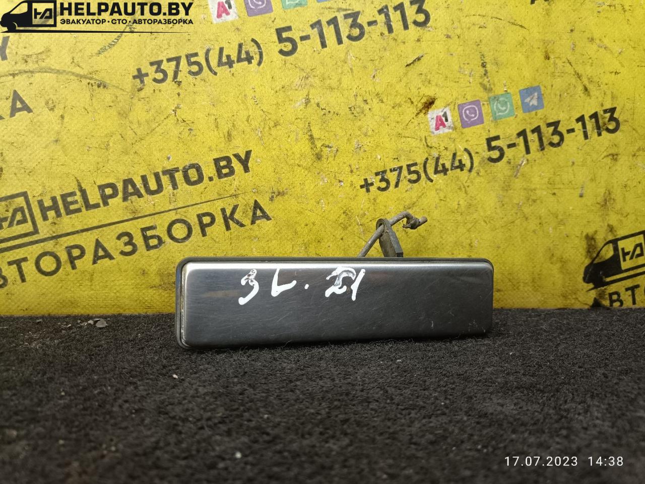 ручка наружная задняя левая Renault 21 1 поколение 1989, 2.0 л., J7T 284, бензин, МКПП, зеленый, седан - фото №1