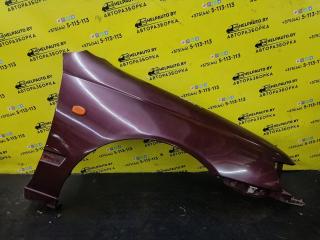 крыло переднее правое Toyota Carina E 1 поколение T190 1995, 2.0 л., 2C, дизель, МКПП, бордовый, хетчбэк 5 дв., передний привод