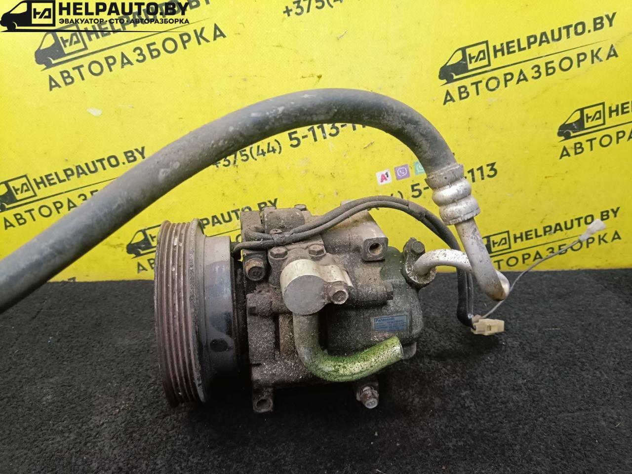 компрессор кондиционера Mazda 626 3 поколение 1990, 1.8 л., бензин, МКПП, серый, седан, передний привод - фото №1