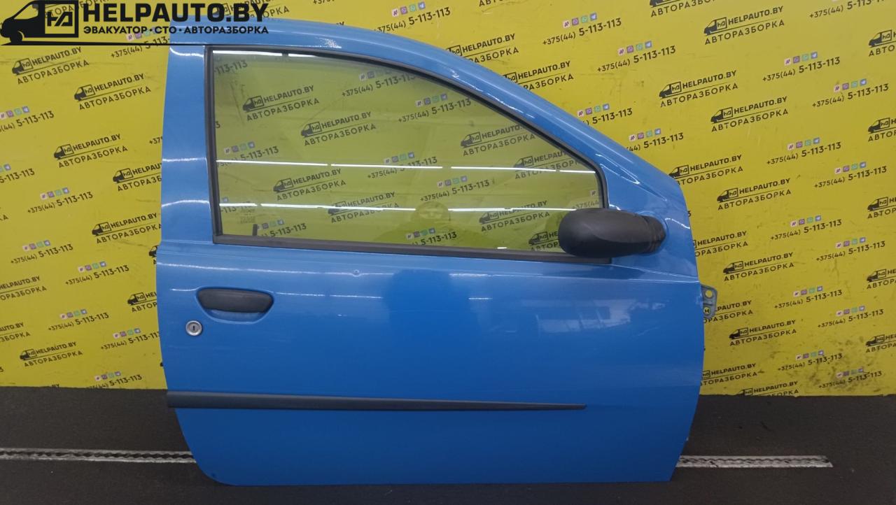 стекло двери передней правой Fiat Punto 2 поколение 2001, 1.2 л., 188 A4.000, бензин, МКПП, синий, хетчбэк 3 дв., передний привод - фото №1