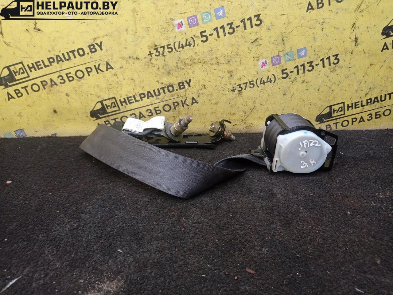 ремень безопасности Honda Jazz 1 поколение 2002, 1.3 л., L13B, бензин, МКПП, голубой, хетчбэк 5 дв., передний привод - фото №1