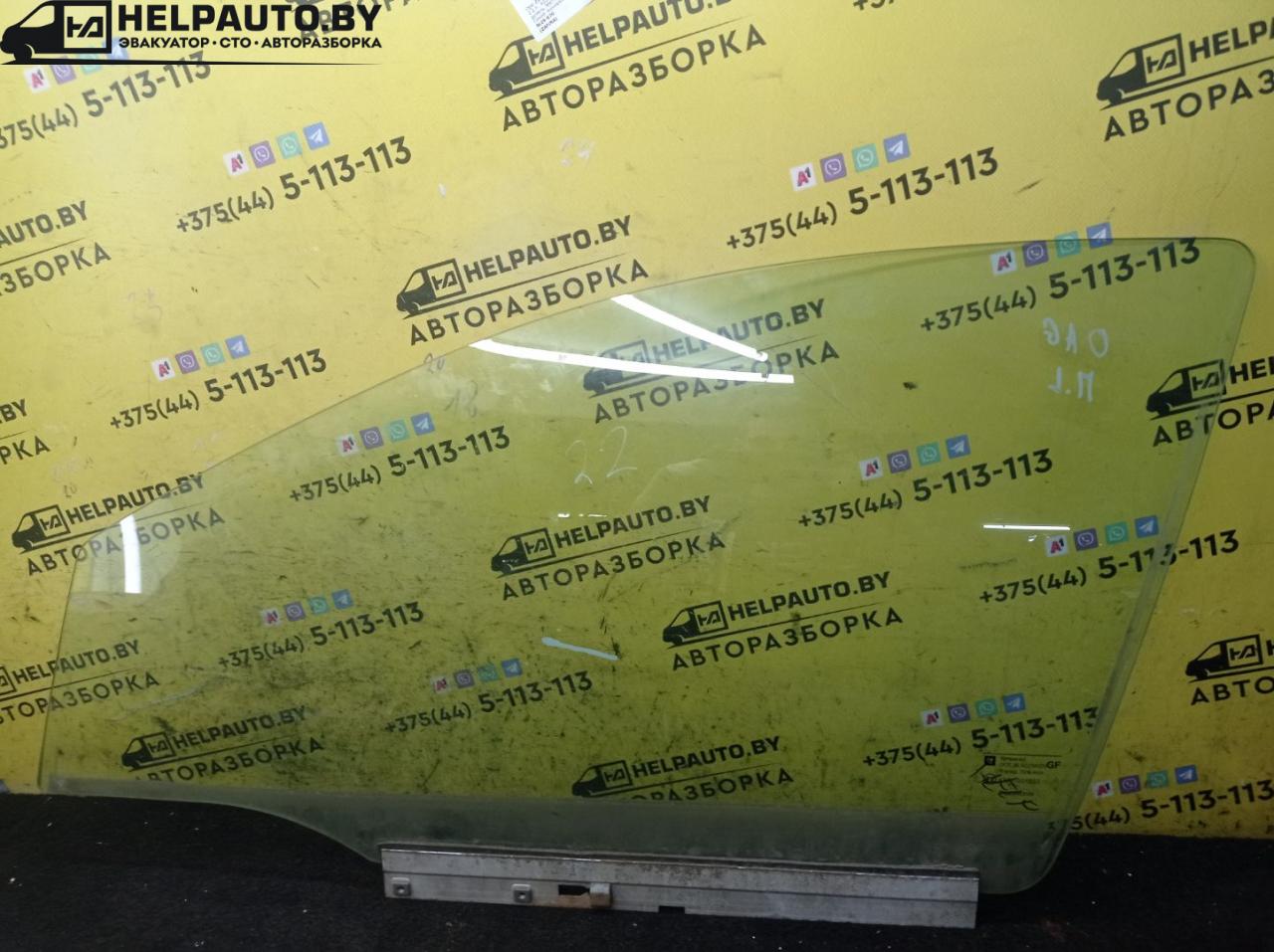 стекло двери передней левой Opel Astra G 1998, 1.4 л., X 14 XE, бензин, МКПП, серебро, универсал, передний привод - фото №1